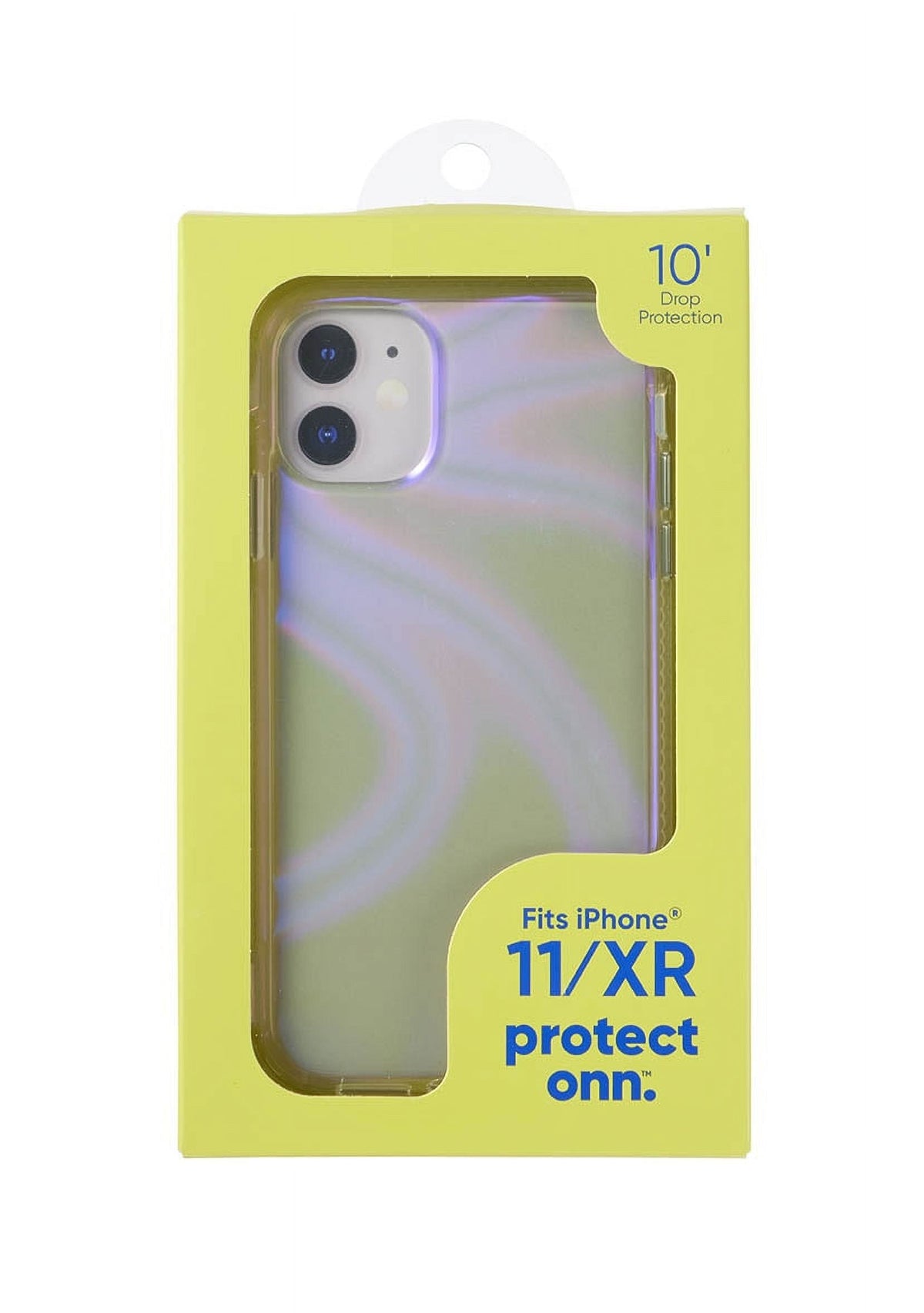 onn. Phone Case for iPhone 11 / iPhone XR - Iridescent Illusion