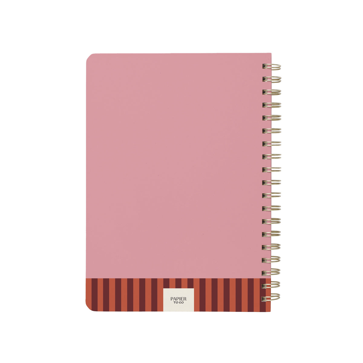 Papier To Go, College Ruled, Lined Notebook, Spiral, Hardcover, B5 Size - 7.1"" x 10"" inches, Typographic Print - Essential Notes, Pink