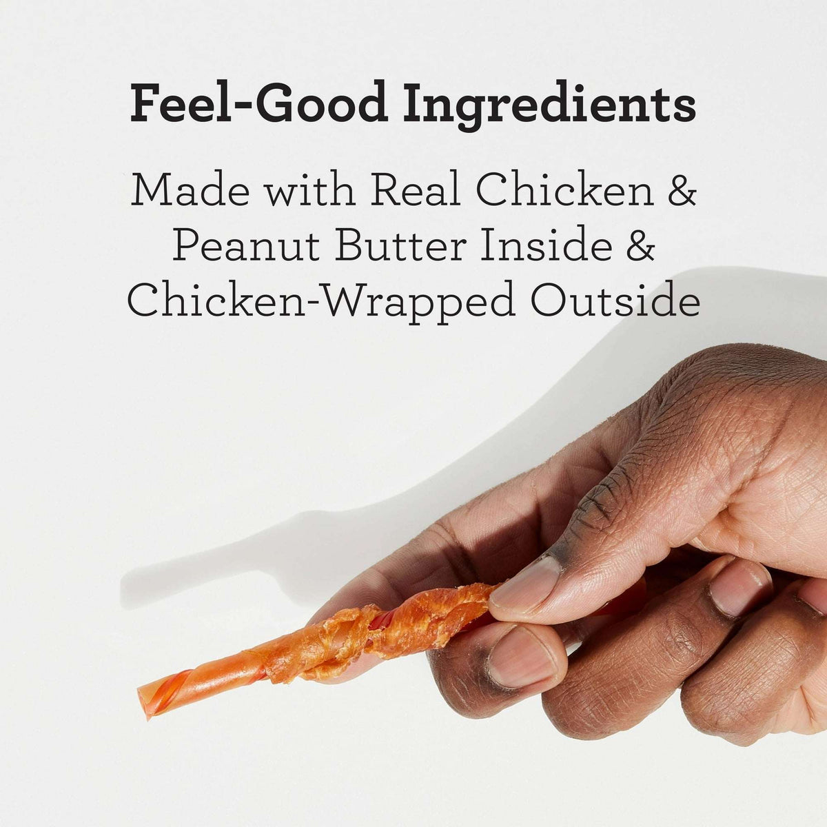DreamBone Twists Wrapped With Chicken, Made With Real Peanut Butter, No-Rawhide Chews For Dogs, 36 Sticks