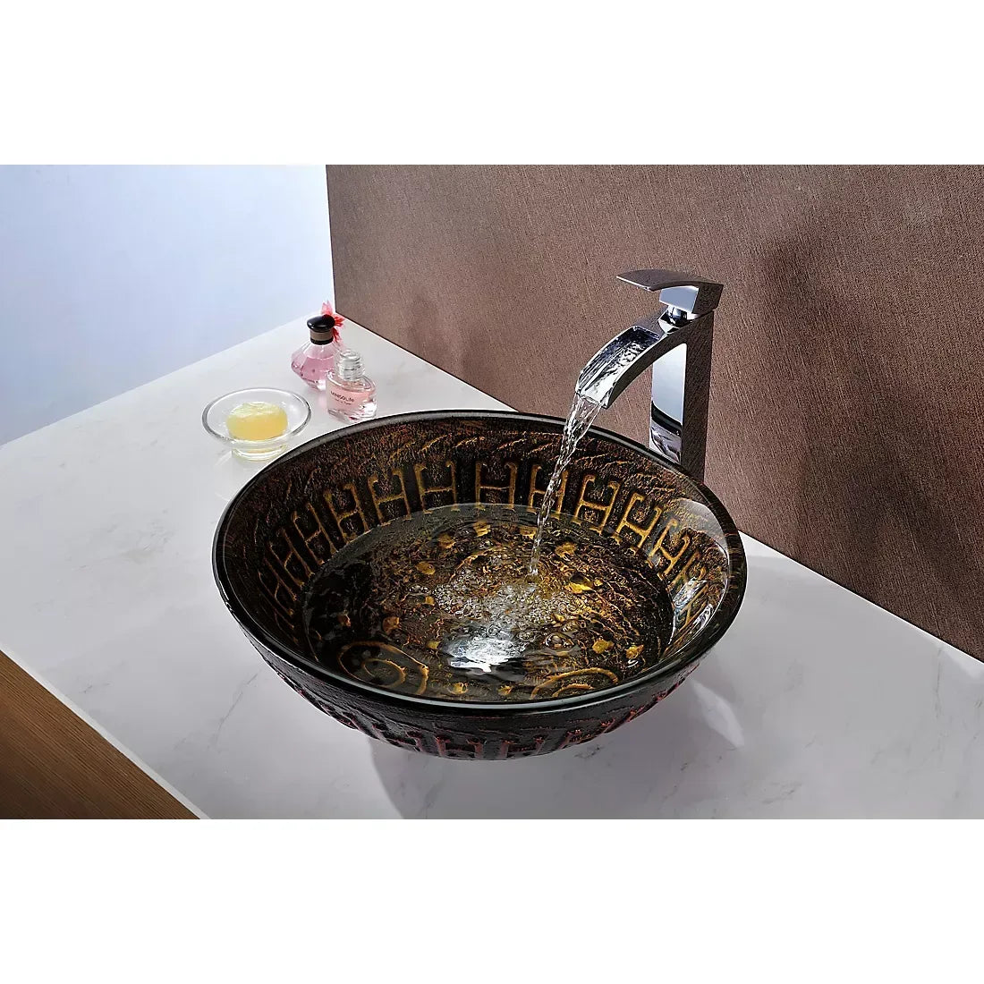 ANZZI Opus Bathroom Sink - Lustrous Brown