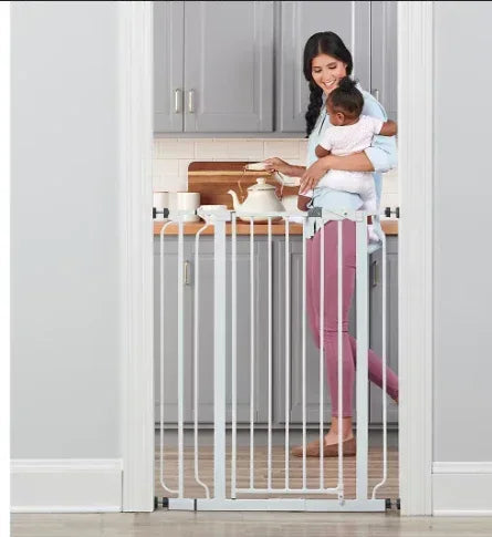 Regalo Easy Step Extra Tall White Metal Walk-Through Gate