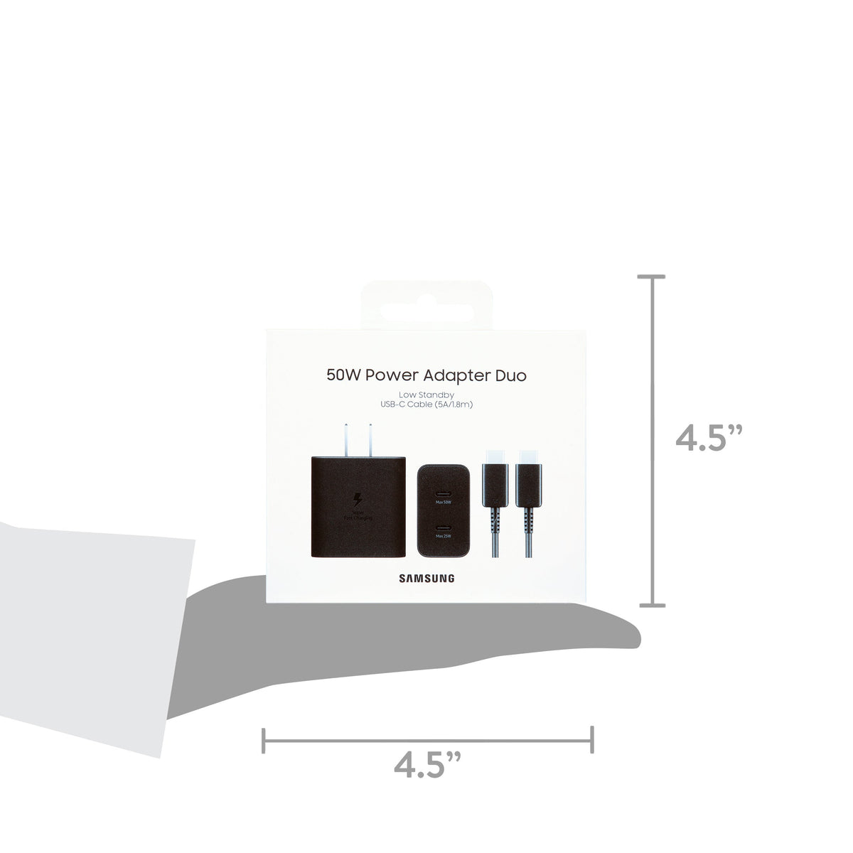 Samsung 50W Duo Power Adapter, Black (Cable not included)