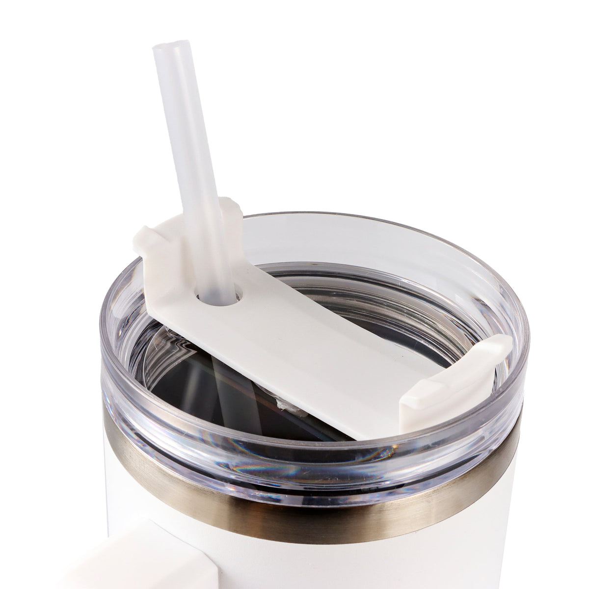 Hello Hobby 40oz Stainless Steel Tumbler with Handle and Lid Straw, Double Wall Insulated, White Blank
