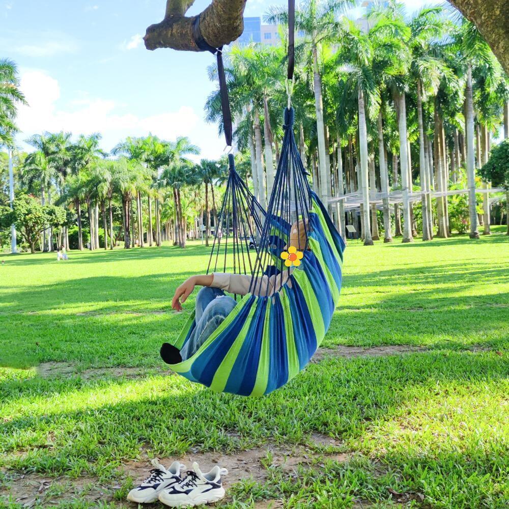 QUANFENG QF Hanging Hammock Chair Patio Indoor and Outdoor Hammock Swing Support 330 lbs