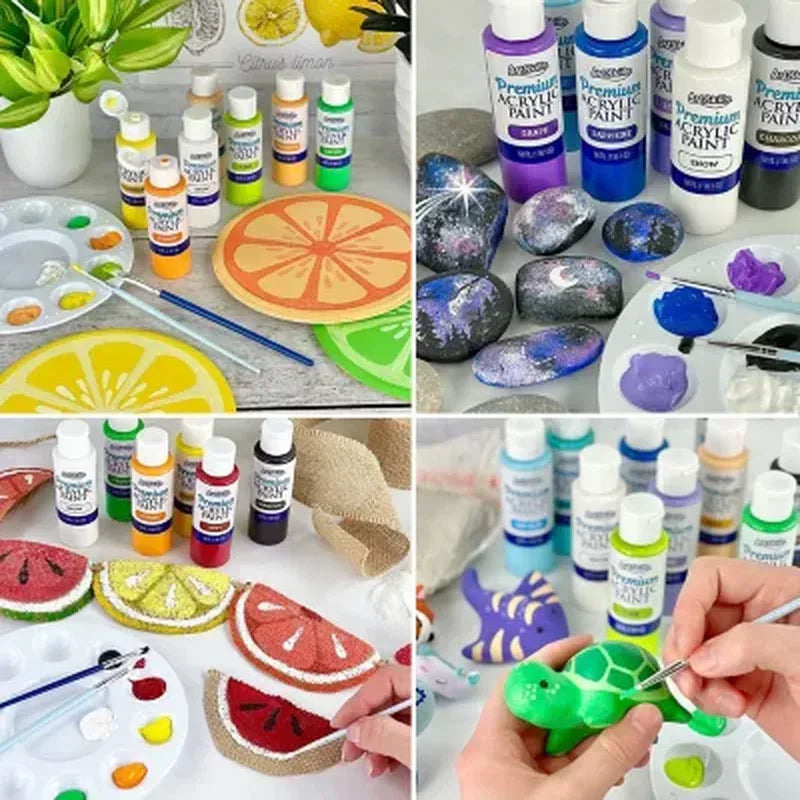 Artskills Premium Acrylic Paint Bottles Art Set, 18 Colors