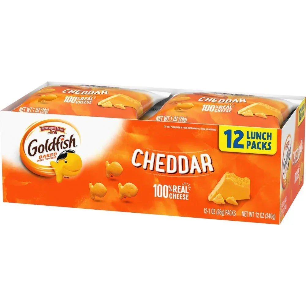 Cheddar Cheese Crackers, Snack Packs, 1 Oz, 12 CT Multi-Pack Tray