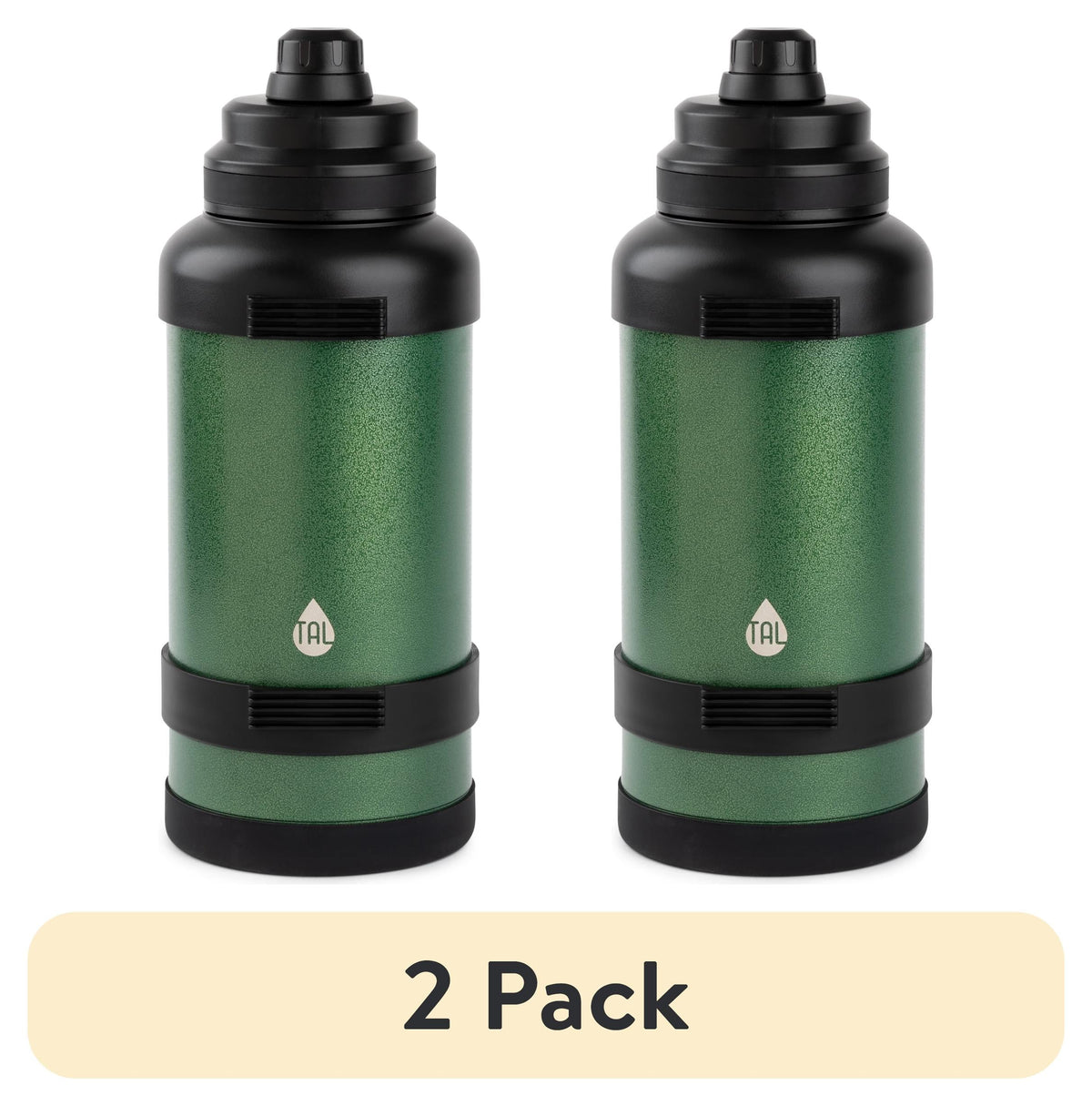 TAL 3 Liter Stainless Steel Zeus Black Water Bottle with Leak-Proof Lid