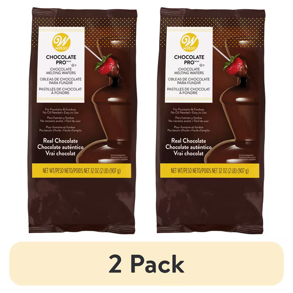 Wilton Chocolate Candy Melts 32oz (2lb Bag) for Fountains, Baking & Candy Making Wafer Chips
