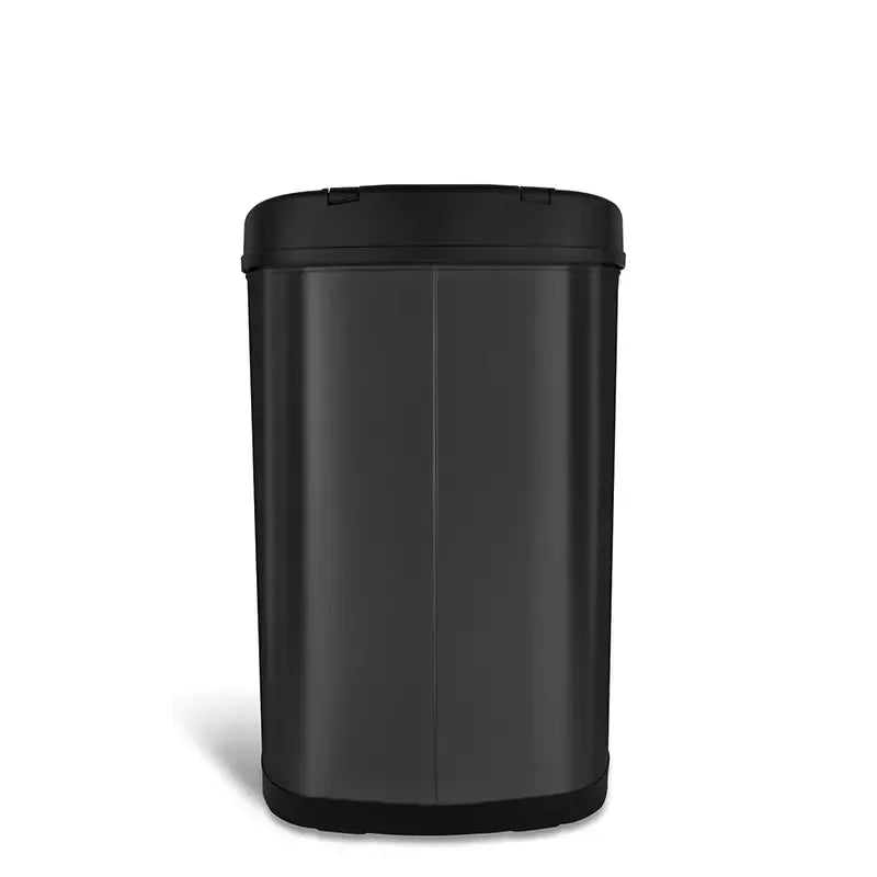 Nine Stars 13.2-Gal. Stainless Steel Sensor Trash Can - Black