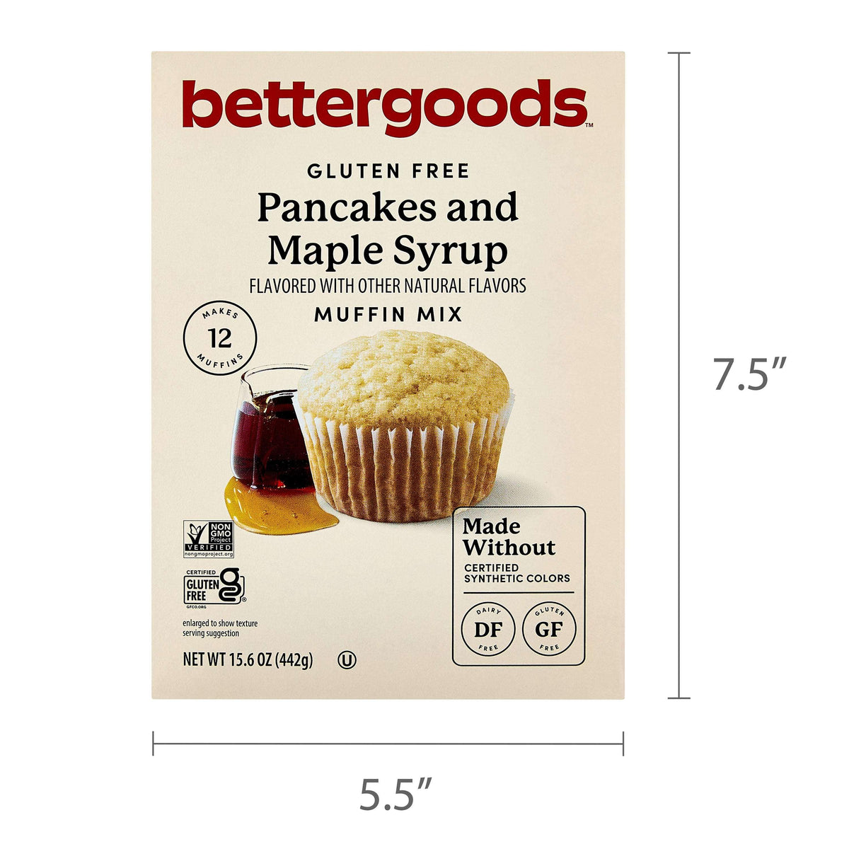bettergoods Gluten Free Pancakes and Maple Syrup Muffin Mix, 15.6 oz