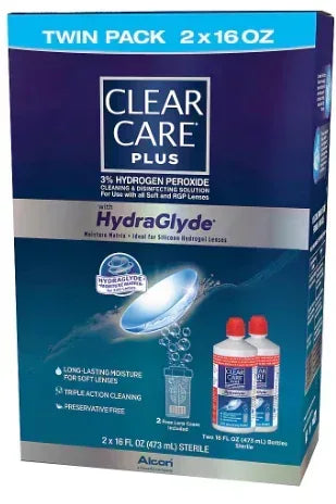 Clear Care Plus Contact Lens Solution, 2 pk./16 oz.