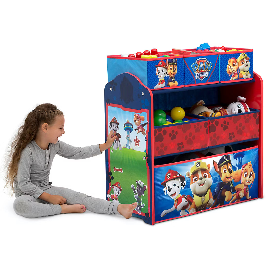 Delta Children PAW Patrol 6-Bin Design & Store Toy Organizer