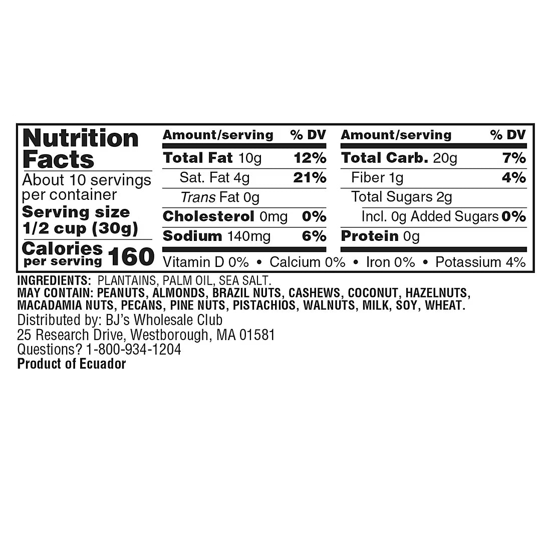 Wellsley Farms Plantain Chips, 11 oz.