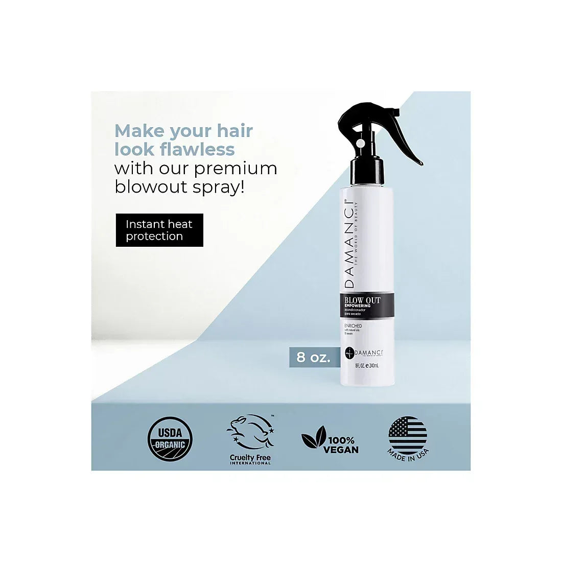 Damanci Empowering Blowout Spray, 2 pk./8 oz.