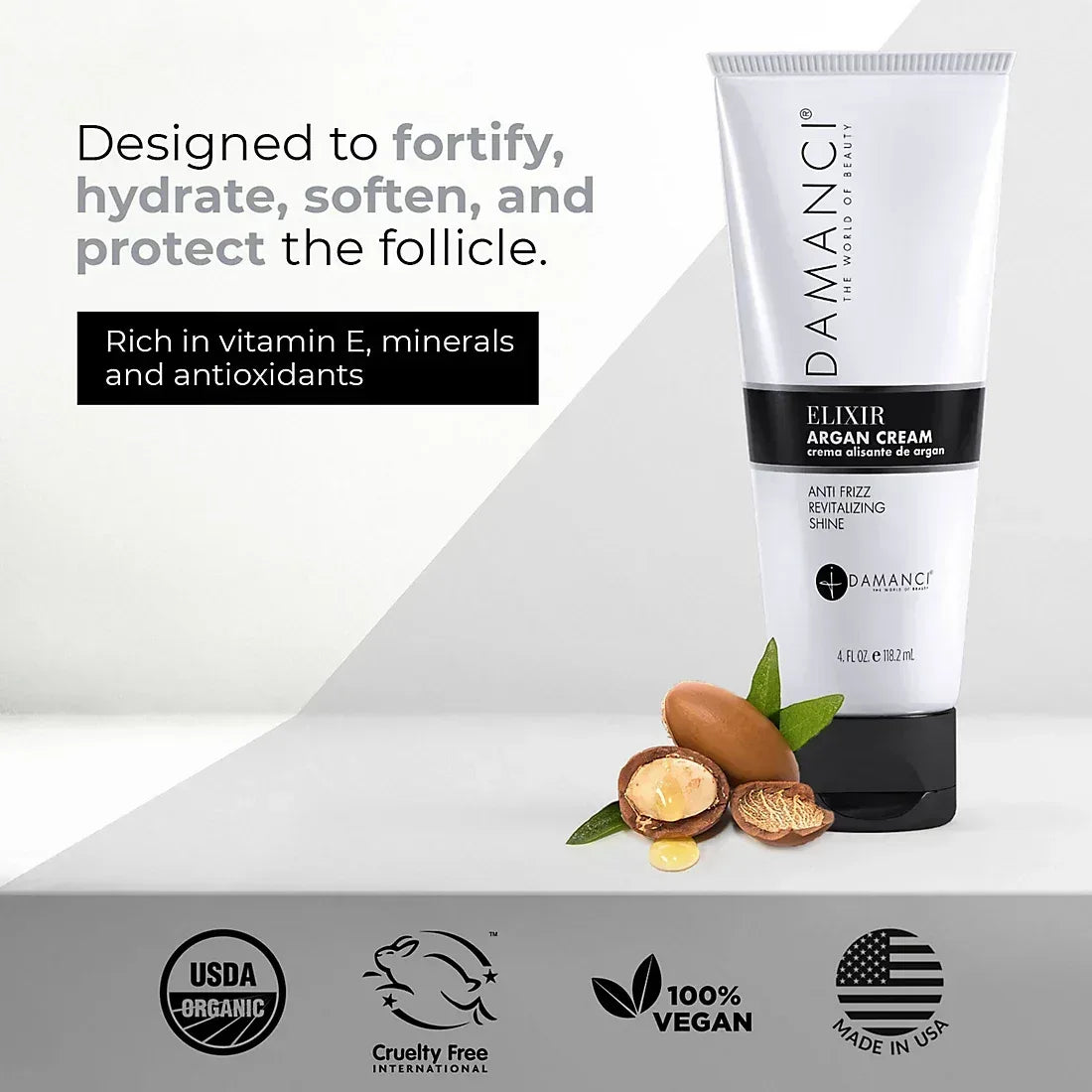 Damanci Elixir Argan Cream, 2 pk./4 oz.