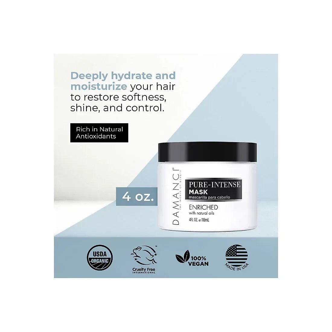 Damanci Pure Intense Hair Mask, 2 pk./4 oz.