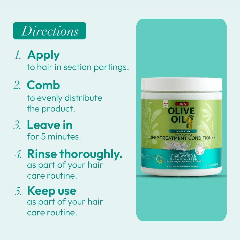 (2 pack) ORS Olive Oil Max Moisture Super Softening Deep Treatment Hair Conditioner, 20 oz