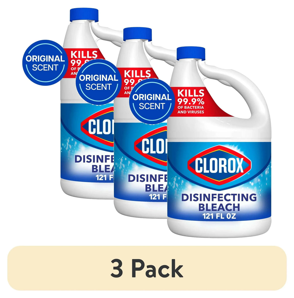 Clorox Disinfecting Liquid Bleach Cleaner, Regular Scent, 121 fl oz