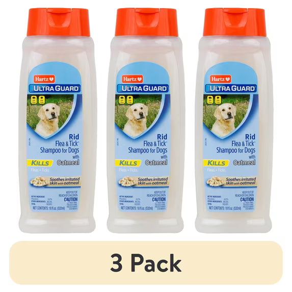 Hartz UltraGuard Rid Flea And Tick Oatmeal Shampoo For Dogs, 18oz