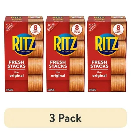 RITZ Fresh Stacks Original Crackers, Travel Snacks, 11.8 oz (8 Multi Snack Packs)