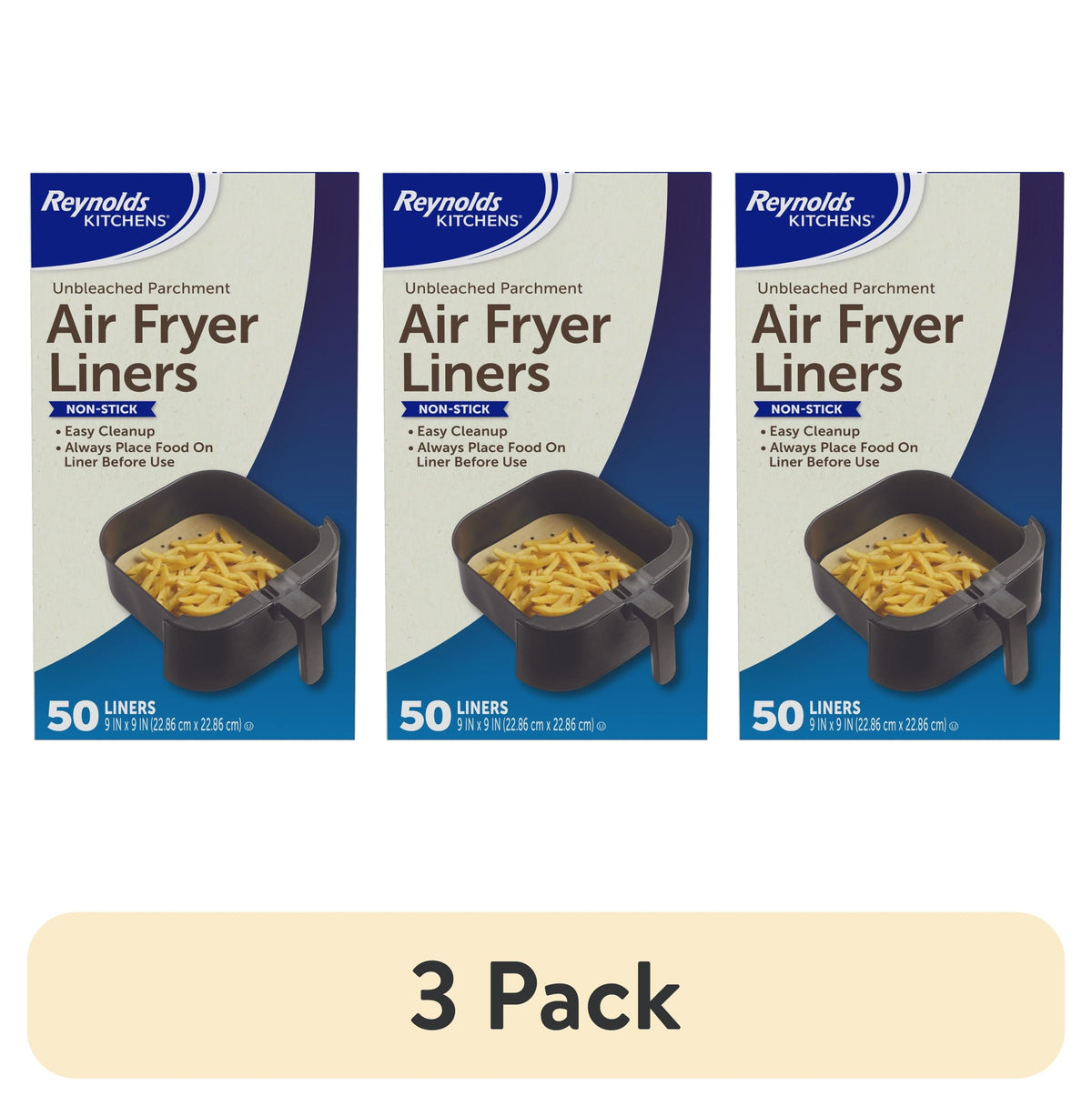 Reynolds Kitchens Parchment Paper Air Fryer Liners, 50 Count