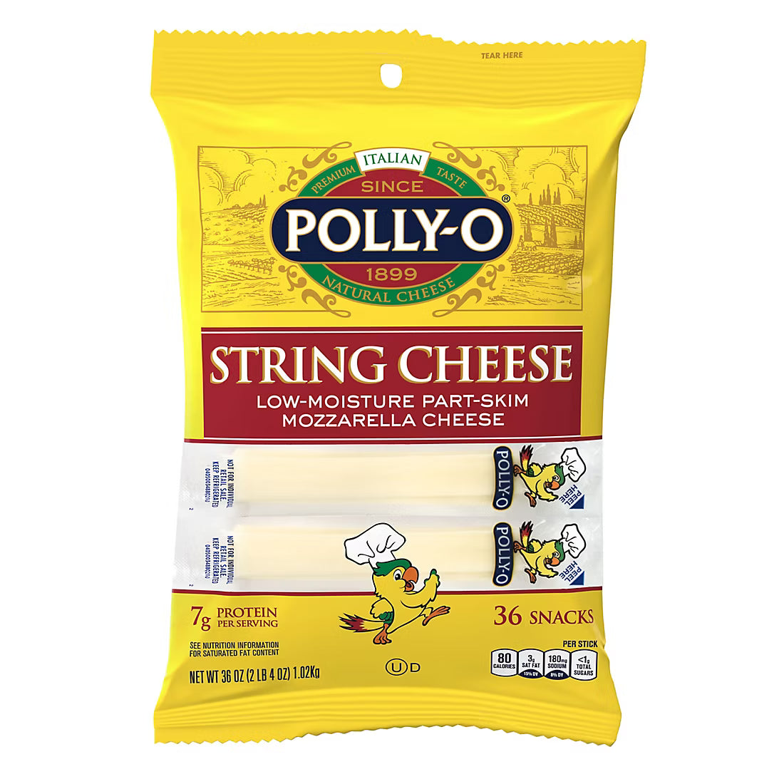 Polly-O String Cheese Part Skim, 36 ct.