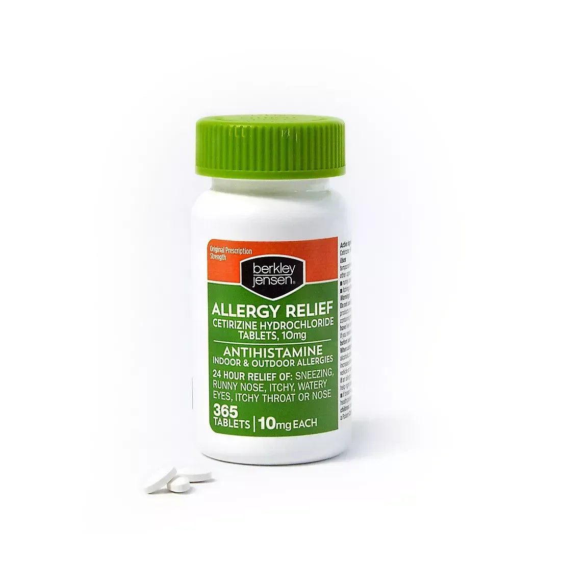 Berkley Jensen Allergy Relief Cetirizine Hydrochloride 10 mg Tablets – 365 Count Antihistamine