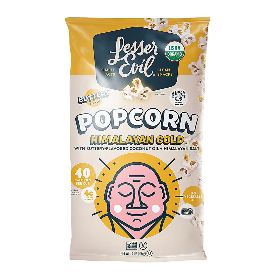 Lesser Evil Organic Himalayan Gold Popcorn, 14 oz.