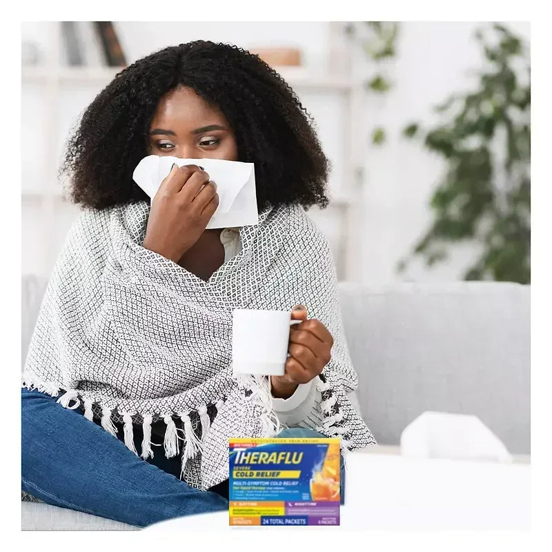 Theraflu Multi-Symptom Severe Cold & Nighttime Cold & Cough Powder, 24ct (18 Day + 6 Night)