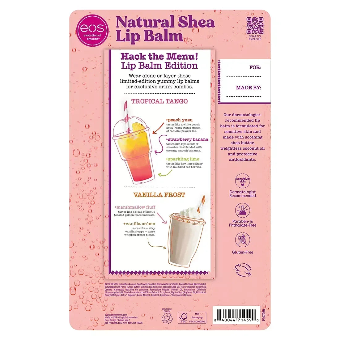 eos Secret Menu Lip Balm Stick, 8 pk./0.14 oz.