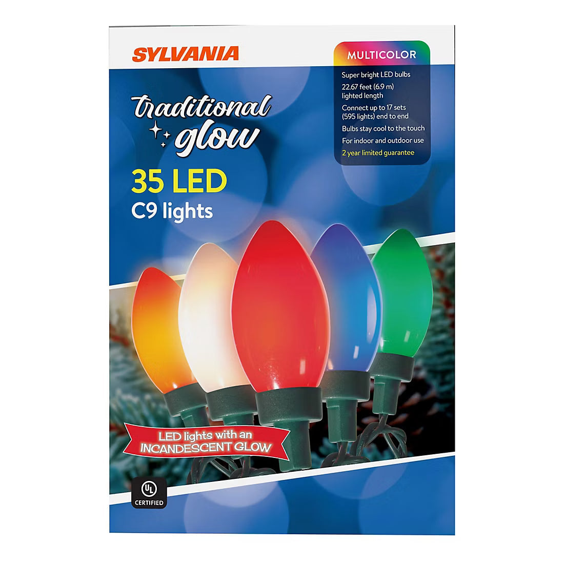 Sylvania C9 Led Christmas Lights, 35 ct.