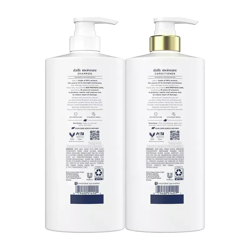 Dove Shampoo & Conditioner Daily Moisture, 2 ct./33.8 fl. oz.