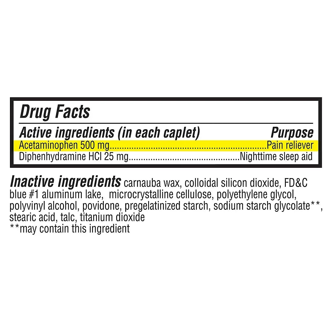 Berkley Jensen Extra Strength Acetaminophen PM Caplets, 500 Count