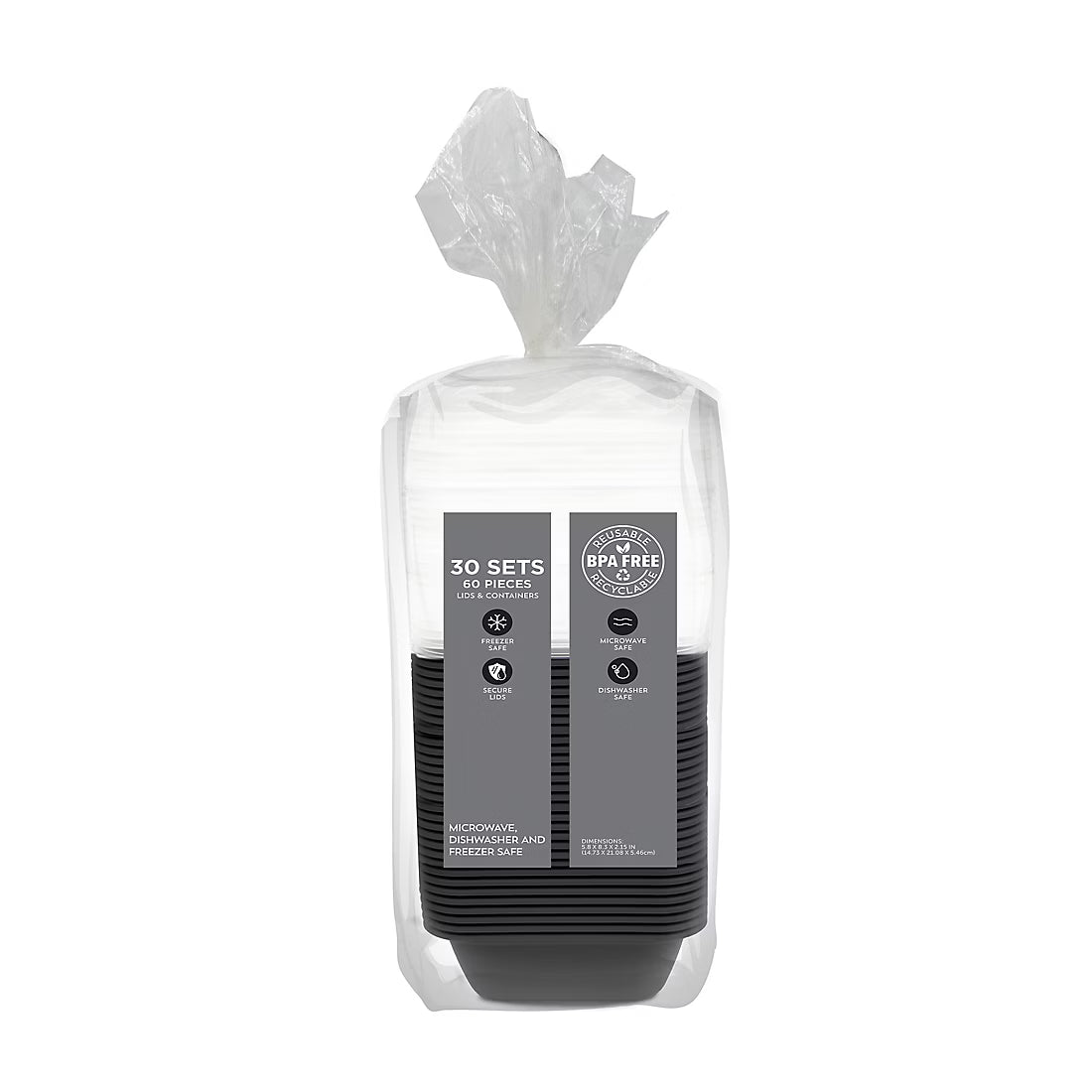 Berkley Jensen Rectangular Food Storage Containers, 30 ct./28 oz.