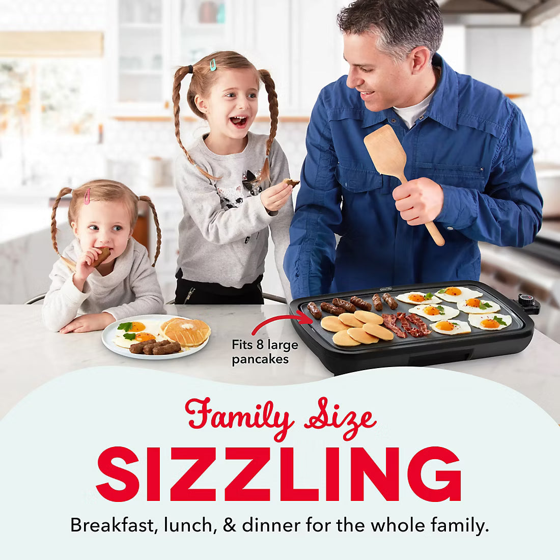 Dash Everyday Griddle Ceramic Cooking Surface - Black, 20" x 10.5"
