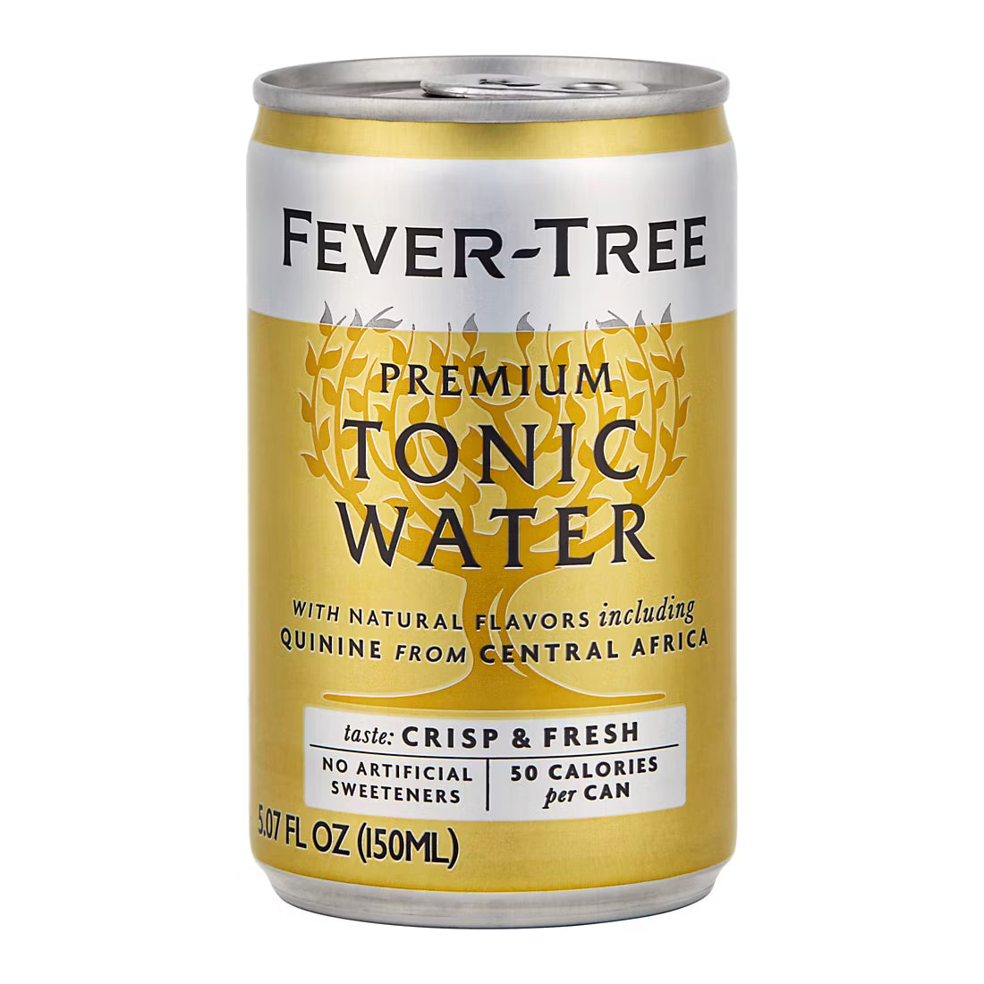 Fever-Tree Premium Tonic Water, Crisp and Fresh, 50 Calories, Cans, 8 pk./150ml