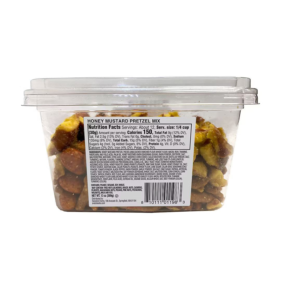 Ava's Honey Mustard Pretzel Snack Mix, With Peanuts and Sesame, 13 oz.