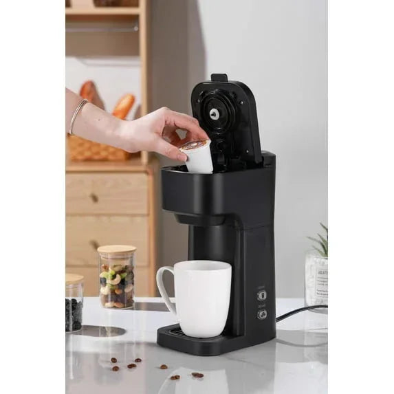 Mainstays Black Matte Single Serve Coffee Maker