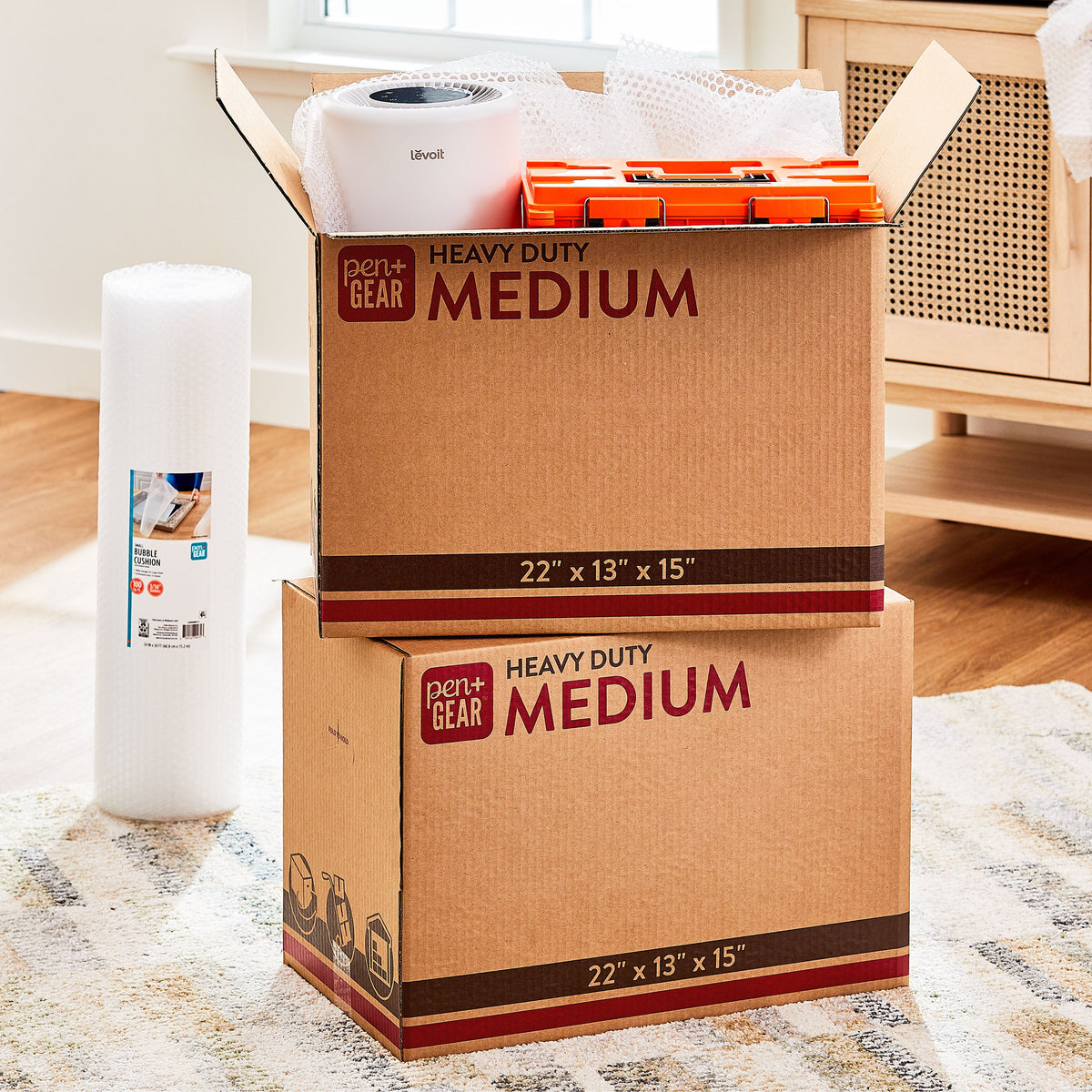 Pen + Gear 24" x 50' Bubble Wrap Roll with 3/16" Bubbles for Packing and Shipping