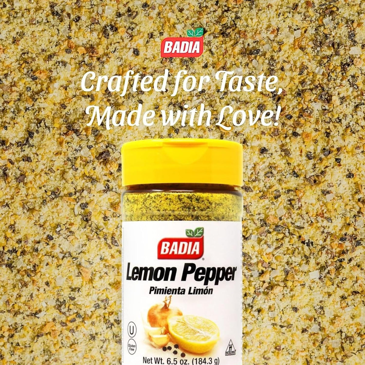 Badia Lemon Pepper Seasoning, 24 oz - Pepper, Garlic & Onion, Zesty Citrus Blend for Chicken, Seafood & Vegetables