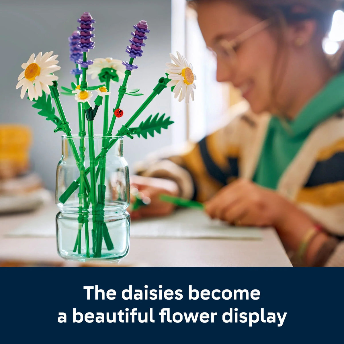 LEGO Botanicals Daisies Building Toy - Easter Gift for Kids & Adults, Ages 9+ - Kids Room Decor for Shelf or Desk, Girls & Boys - 11508