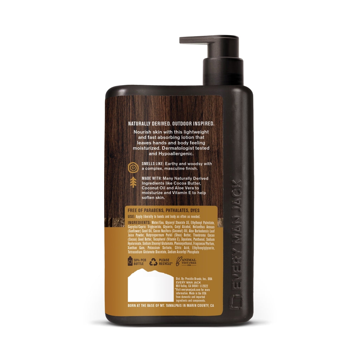 (3 pack) Every Man Jack Mens Sandalwood Hand & Body Lotion for All Skin Types - Dermatologist Tested & Hypoallergenic - Nourish Skin with Lightweight Fast Absorbing Natural Lotion - 13.5oz