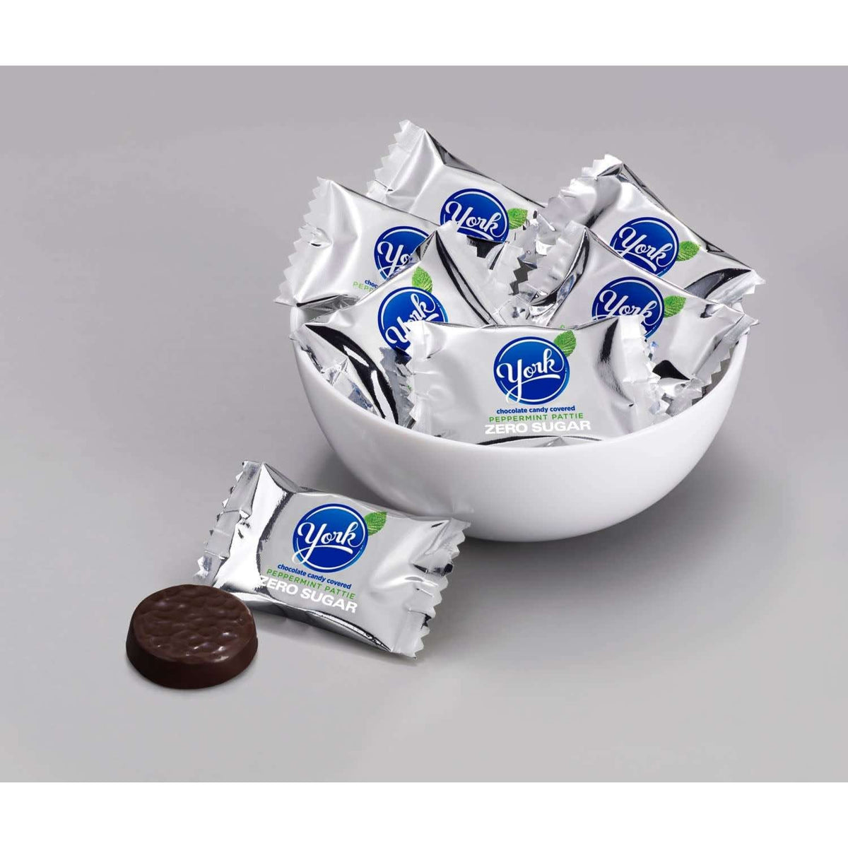 York Zero Sugar Chocolate Peppermint Patties Candy, Bag 5.1 oz