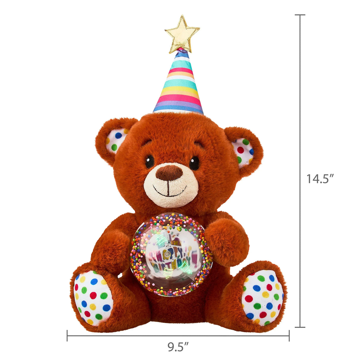 Light-Up Singing Bear Plush Toy, Tan, 9", by Way To Celebrate 4.8