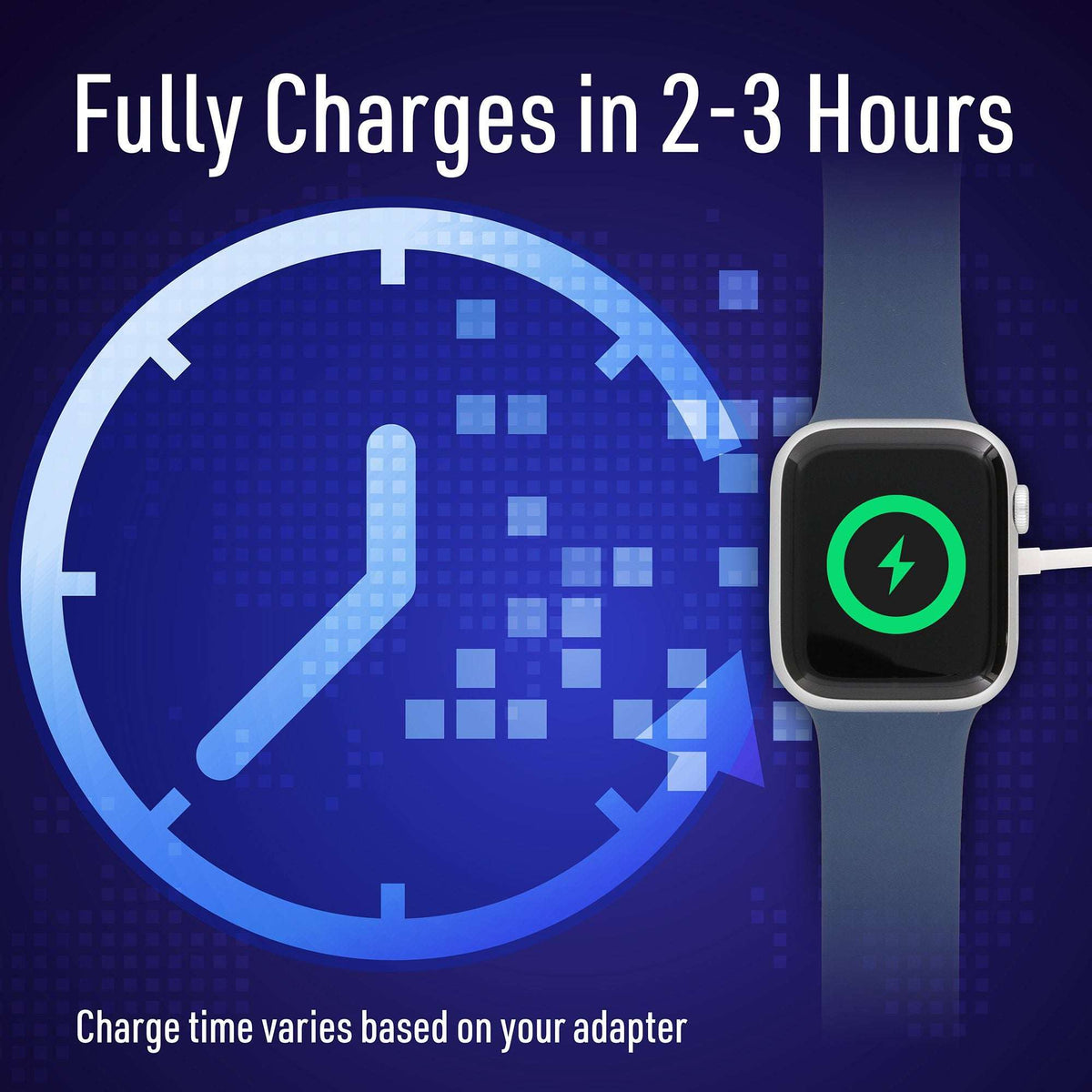 Xtreme Smart Watch Charger w/ 6-Foot Magnetic Wireless Charging Cable for Apple Watch Series, White