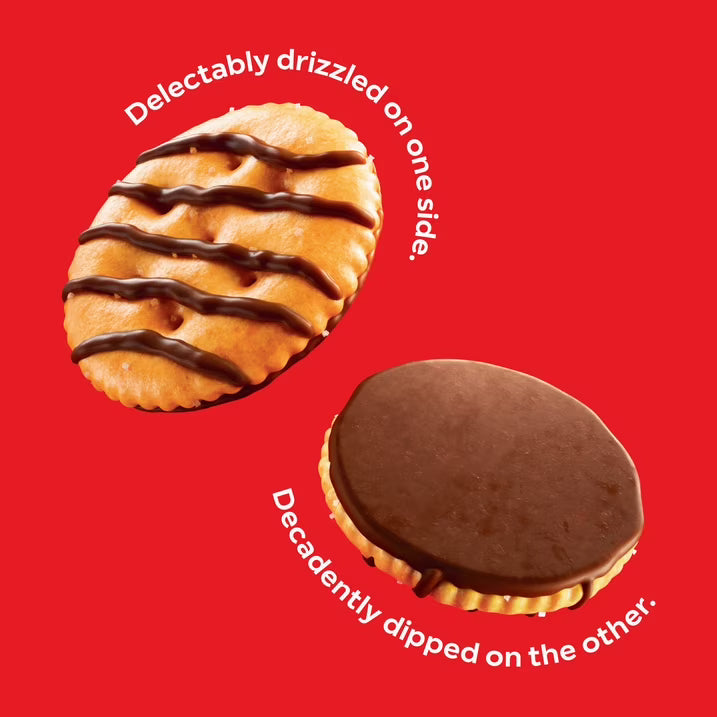 RITZ Drizzled Minis Fudge Crackers, Lunch Snacks for Kids and Adults, 10 Snack Packs