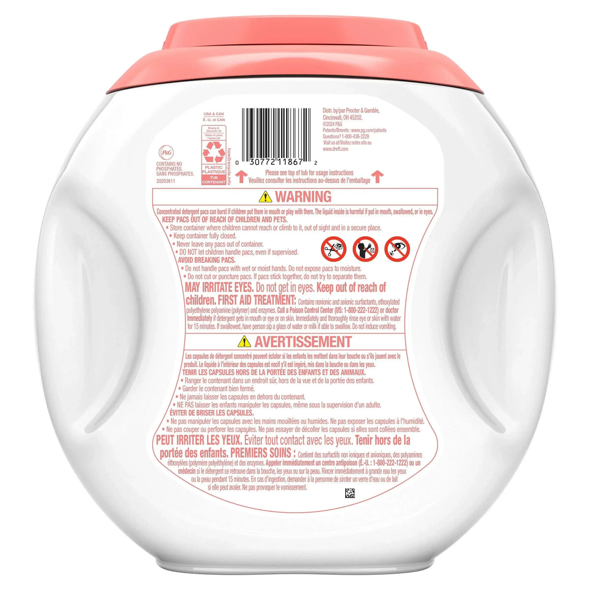 Dreft Baby Laundry Detergent XL Pacs, Sensitive Skin, Hypoallergenic, Lightly Scented Lavender, 25 Count
