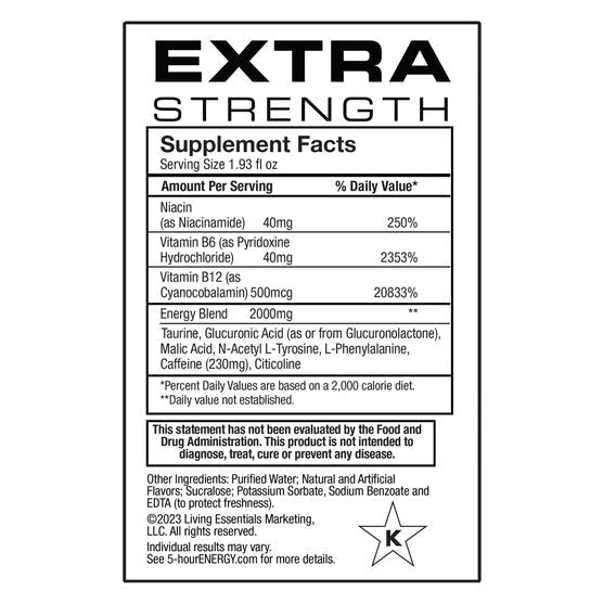 5-hour Energy Shot, Extra Strength, Fruity Rainbow, 1.93 fl oz, 24-count