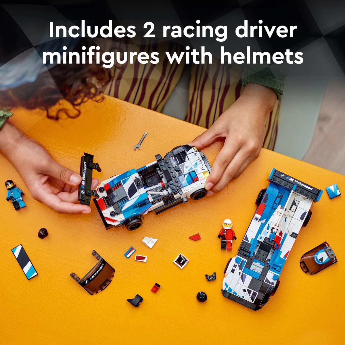 LEGO Speed Champions BMW M4 GT3 & BMW M Hybrid V8 Building Toys - Race Car Toys for Kids, Boys & Girls, Ages 9+ - Gift for Christmas - W/ 2 Minifigures - 7692