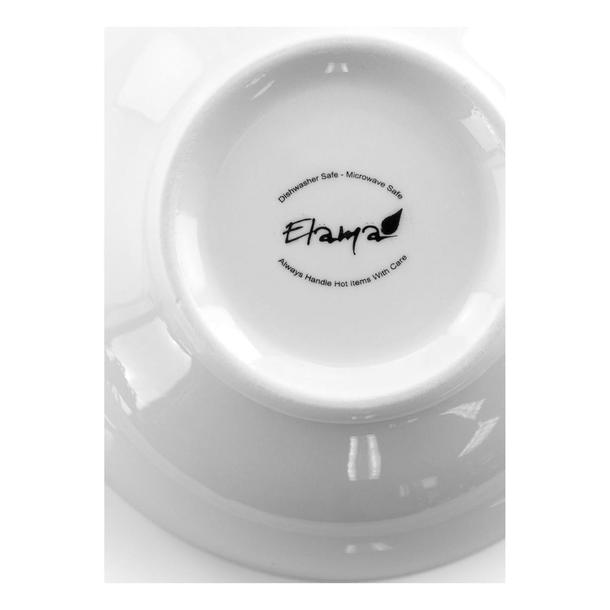 Elama Luna 18 Piece Porcelain Dinnerware Set in White